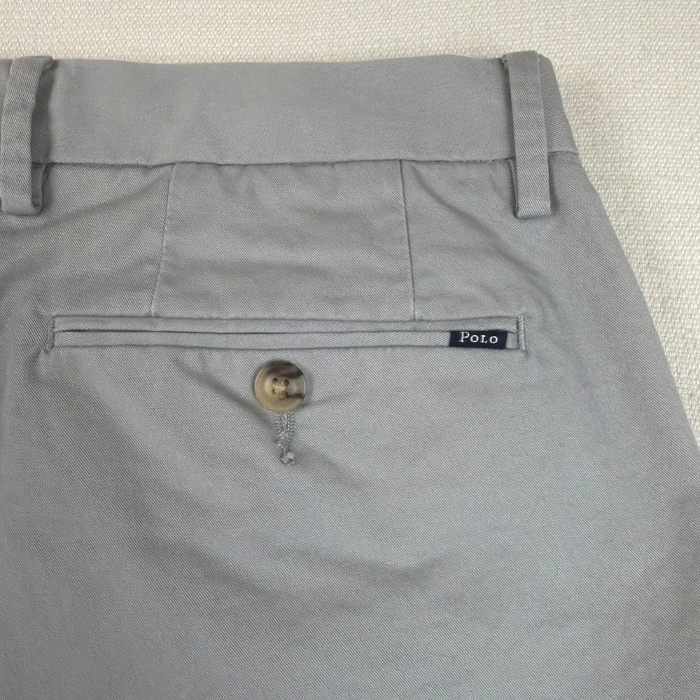 Polo Ralph Lauren Stretch Classic Fit Chino Pants Mens 32x32 Gray Preppy